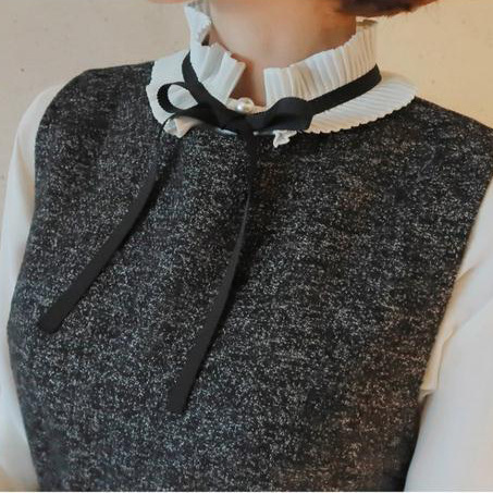 Korean women's white lace stand-up collar shirt shirt fake collar accessories