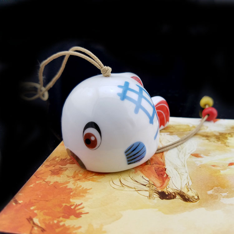 陶瓷日式风铃/家居车挂饰田园门饰生日礼物嘟嘟鱼