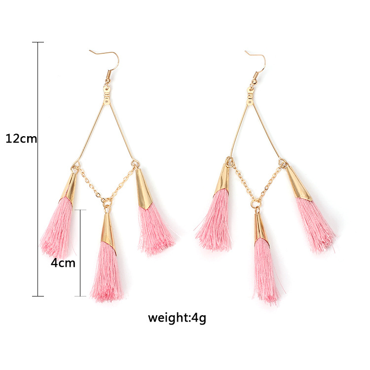 Hand-made Tassel Bohemian Style Long Earrings display picture 8