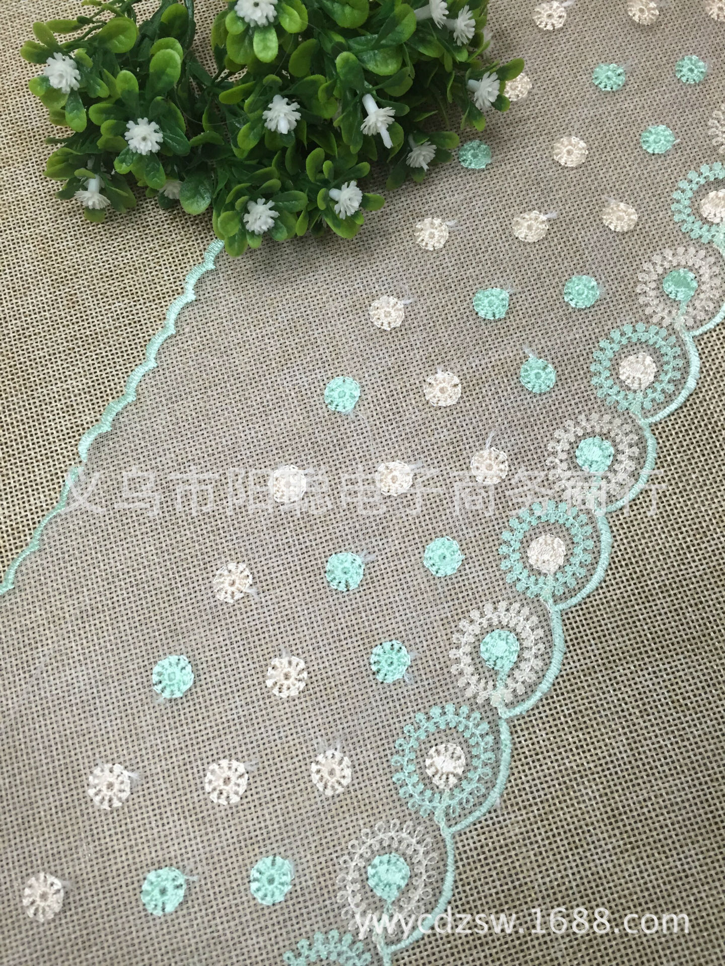 圈圈花双色绿色3