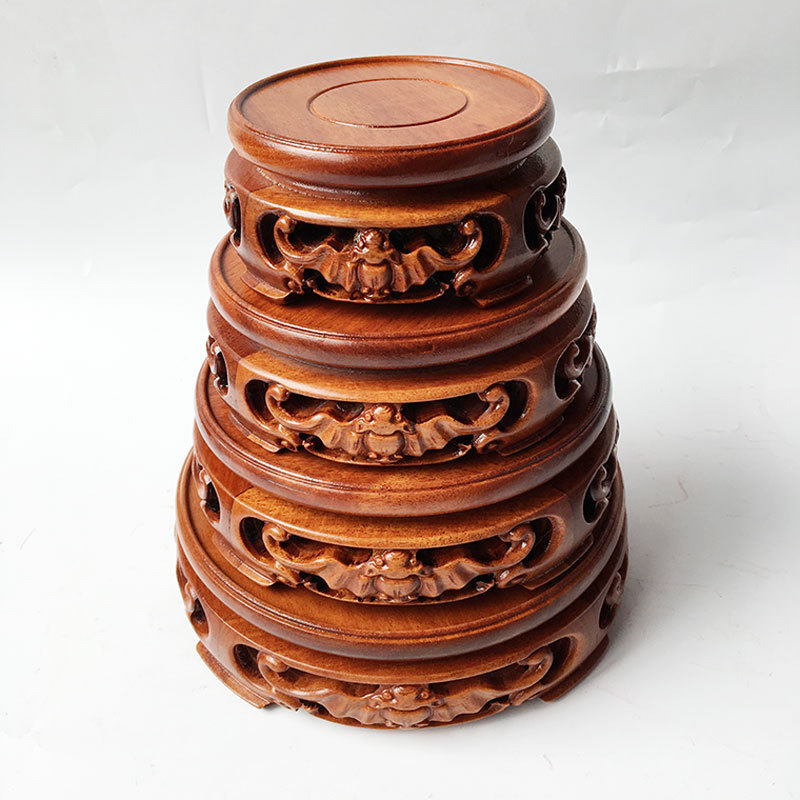 Mahogany carved bat round base purple clay teapot vase agate strange…