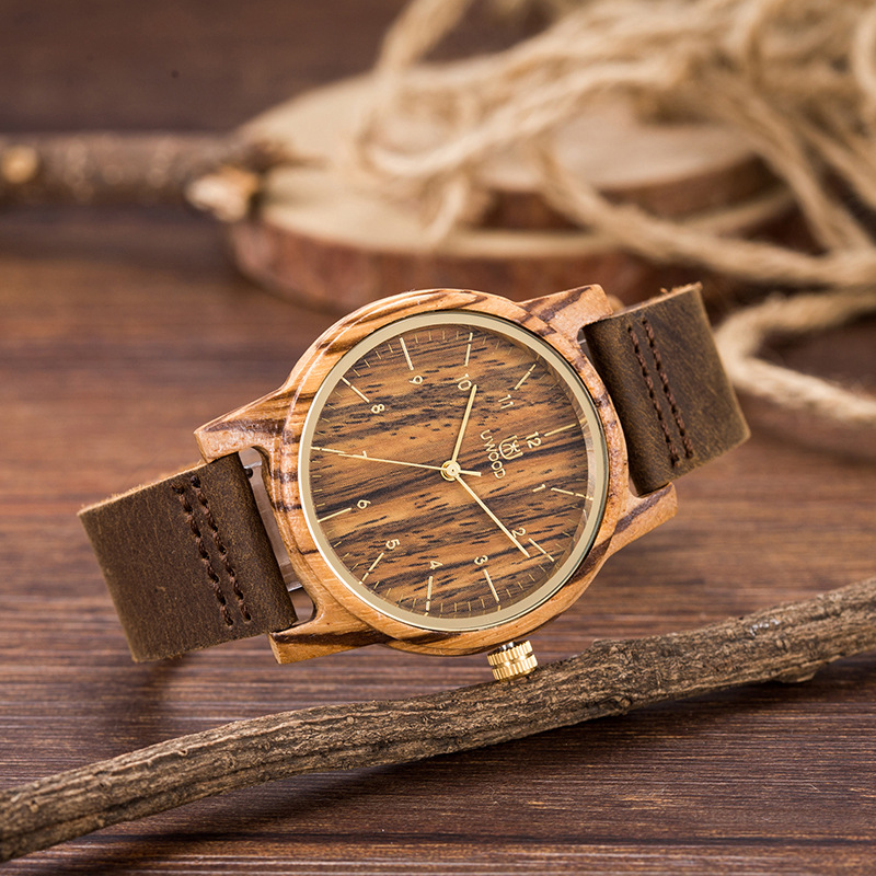 Men's Wood Quartz Watch - Zebra Wood