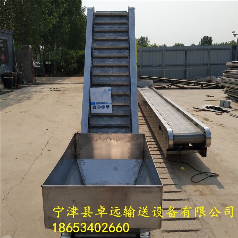 厂家直销 卓远ZYSS1082不锈钢链板提升机 斗式提升机一件代发