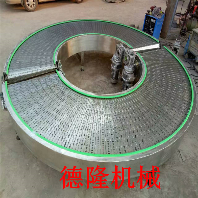 不锈钢平顶链转弯输送机90度转弯机 转弯辊道机弯道链板机