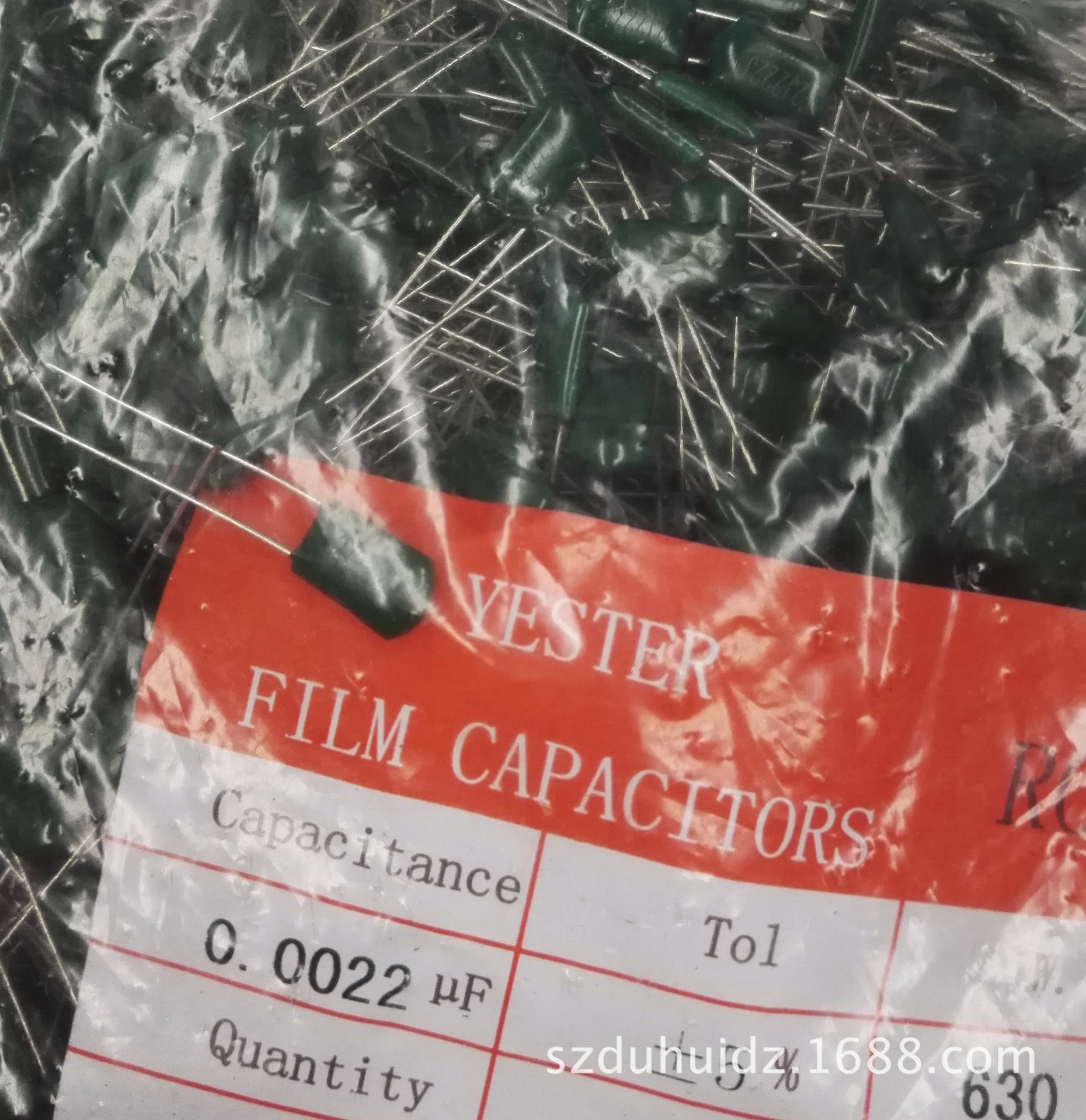 CL11涤纶电容 2J222 630V 2.2NF 编带型和直插式 绿色聚酯电容