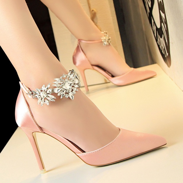 European and American high-heeled shoes women’s shoes thin heeled