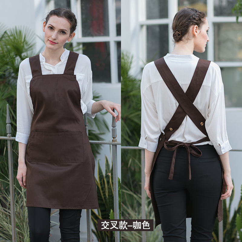 GE corrió Jie estilo coreano moda delantal cocina anti-fouling y aceite-prueba adultos hombres y mujeres ropa de trabajo de logotipo personalizado delantal