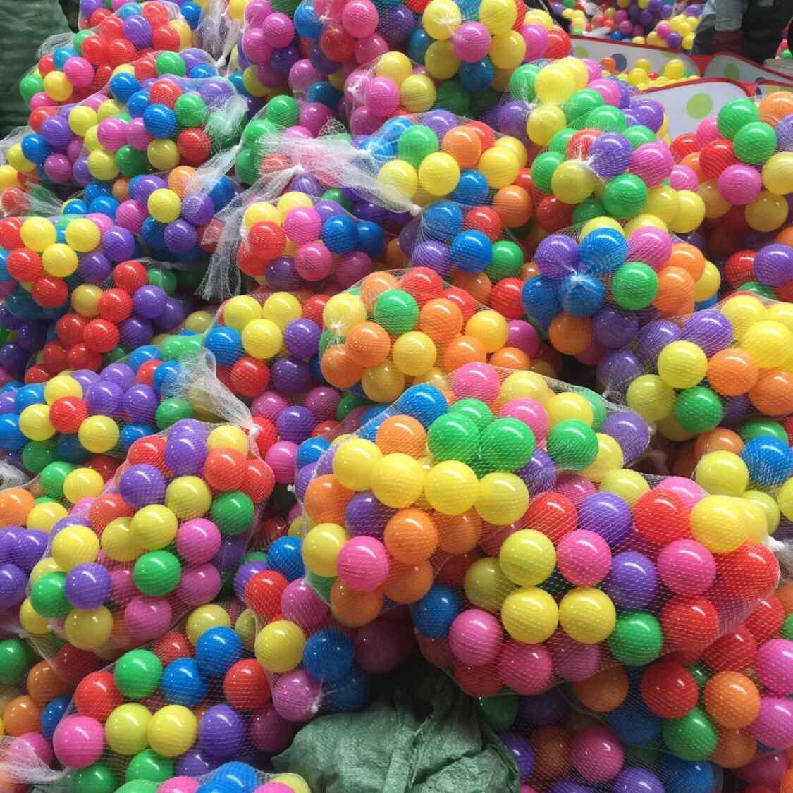 网袋装50/100/200塑料球波波球海洋球环保厂家直销批发加厚跨境