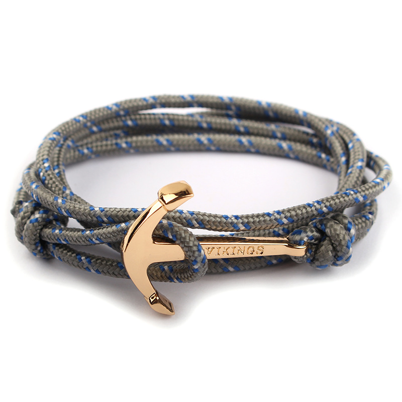 19g Weight Bracelets Classification Alloy, rope Chain Material 1 Piece Quantity Business, Daily, Street Occasion Alloy, rope Material Anchor Pattern Men's Gender Plating Design Casual Style Casual Anchor Alloy Rope Plating Men's Bracelets Men's Chain Bracelets 无