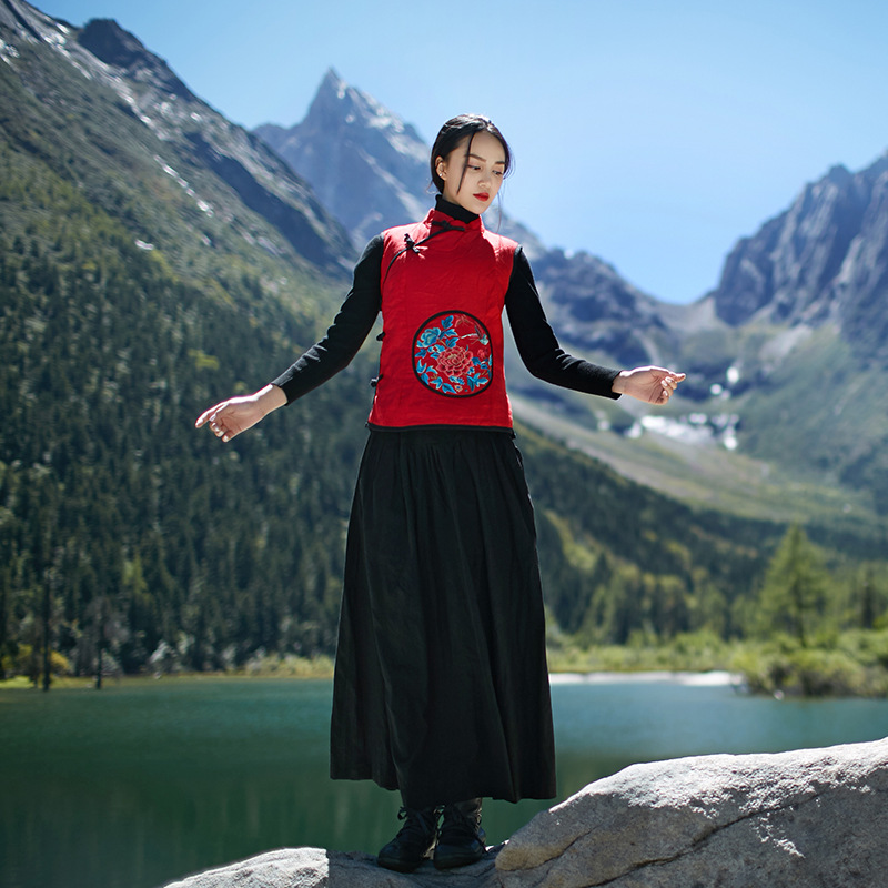 Gilet femme GUISHANG en Coton et lin - Ref 3316378 Image 3