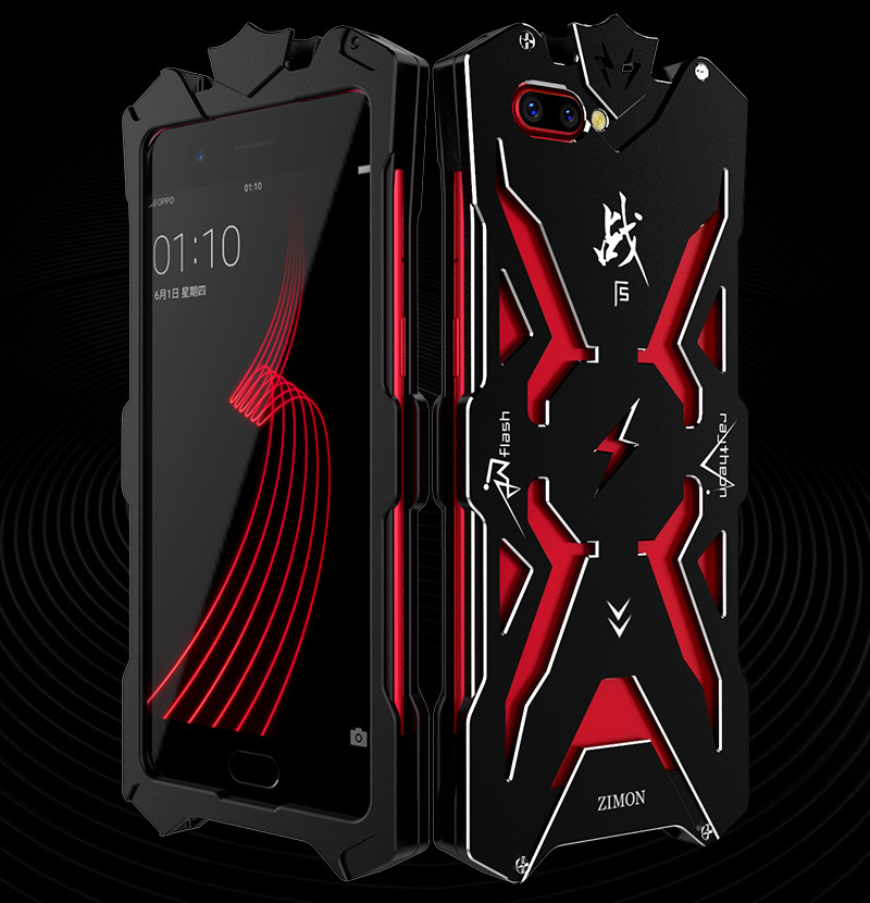 SIMON THOR Aviation Aluminum Alloy Shockproof Armor Metal Case Cover for OPPO R11 & OPPO R11 Plus