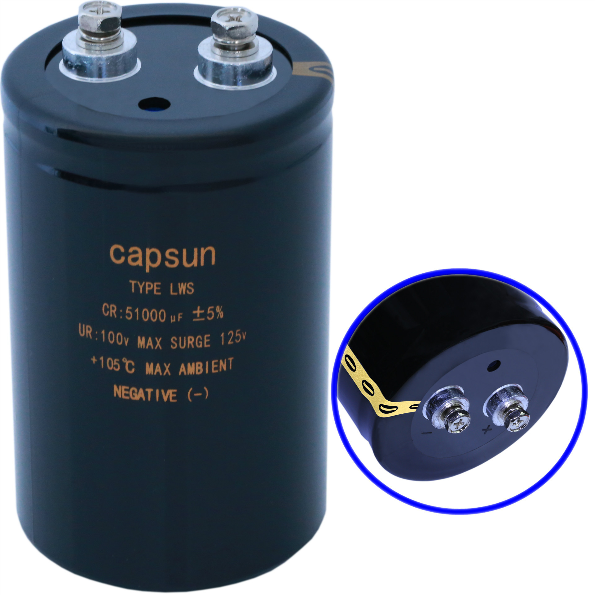 黑色金字电容100v51000UF电解电容官网 检测电解电容纹波电流