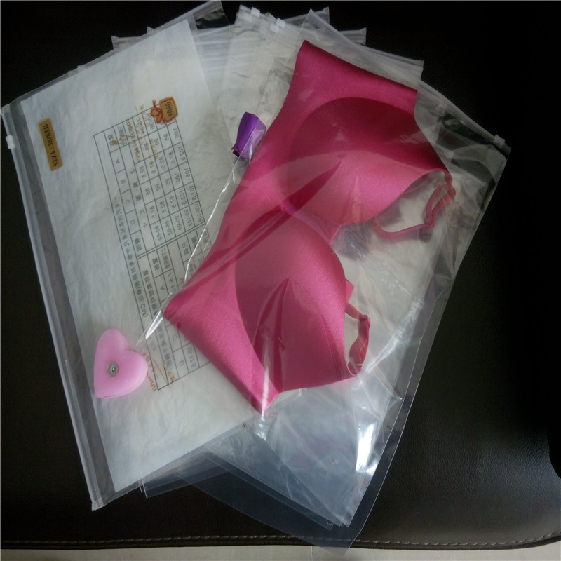 定制陕西打孔pe鱼骨袋咸阳透明pe贴骨夹链袋pe滑块拉头收纳袋子