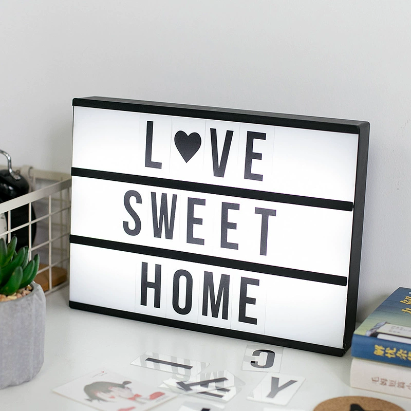 LED Color Light Creative Proposal White Box Letter Light Box Valentine's Day Fresh Decoration Light Box Bar atmosphere