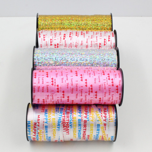 Balloon Ribbon Binding Cord Zipper Band Birthday Decoration Wedding Room Decoration Wedding Celebration Wedding 100 Yards Laser Flash Color Ribbon