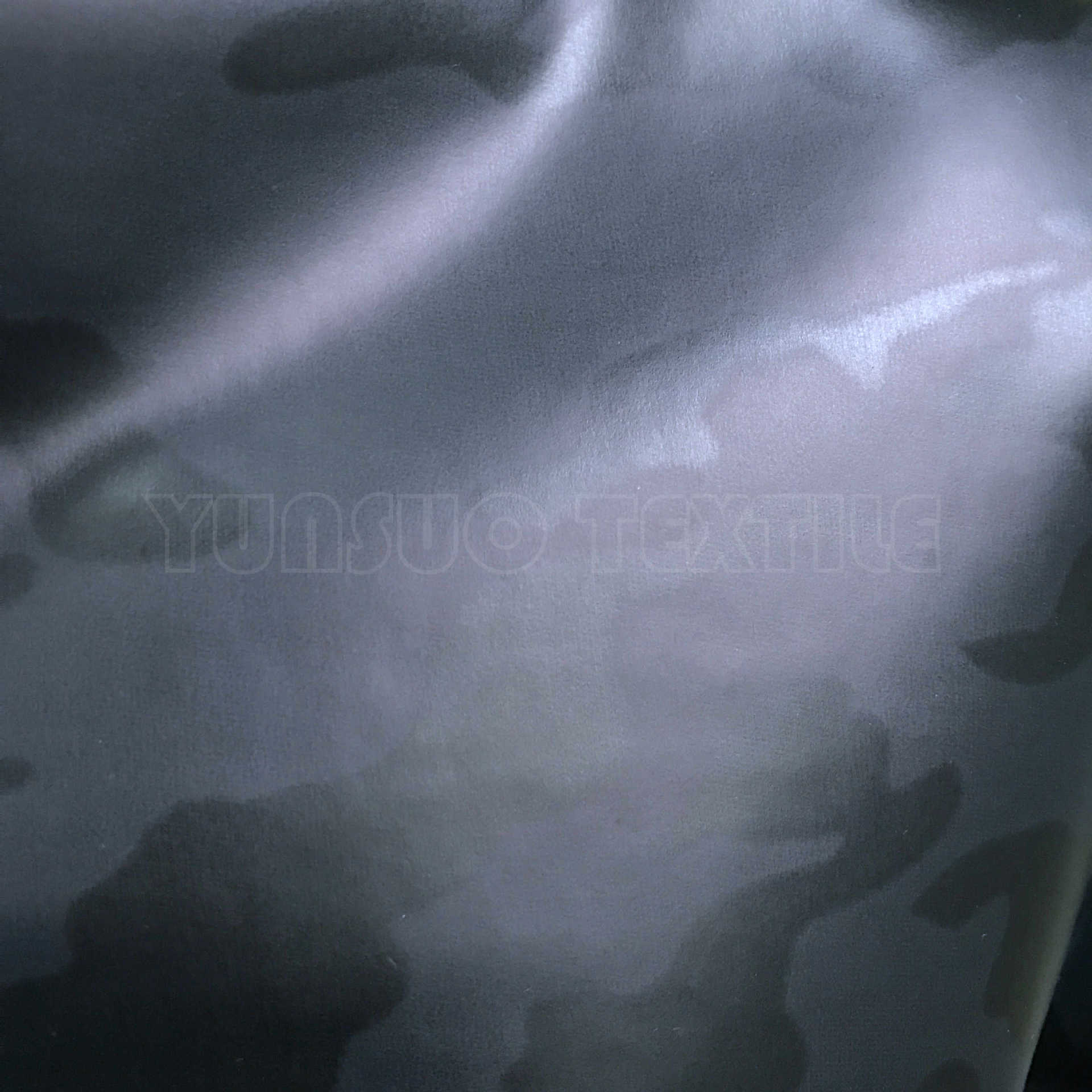 深藏青印花迷彩 功能性半PU PVC雨衣 欧洲环保