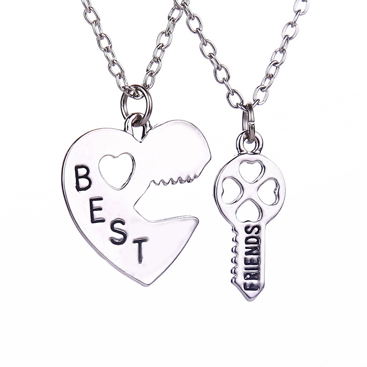 New fashion wild heart key best friends best friend suit necklace wholesalepicture4