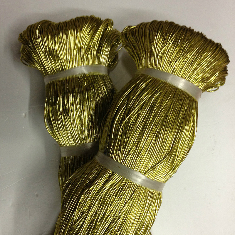 direct deal 1-3MM Gold and silver Tag rope Elastic rope Clothing rope Samples can be customized