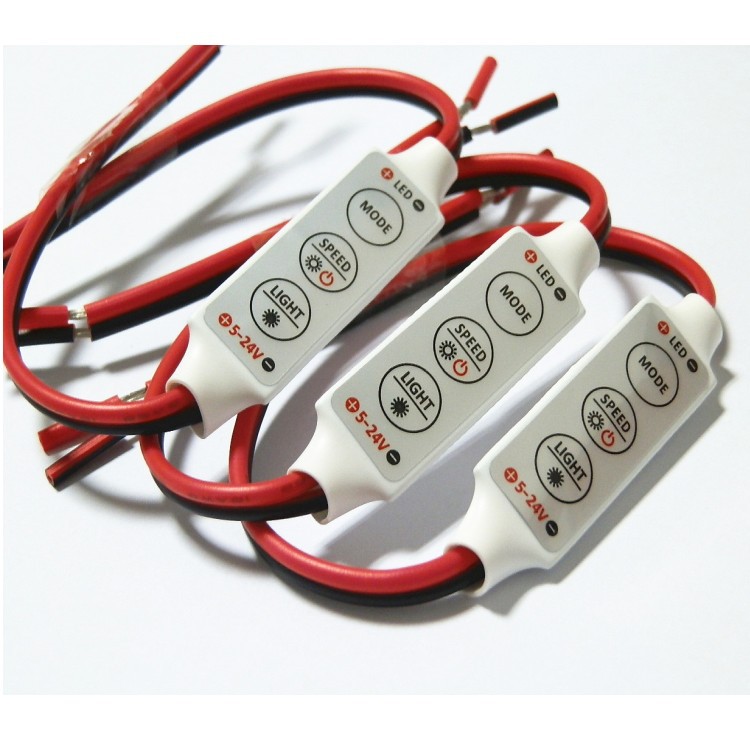 12v单色灯带控制器3键led调光器迷你控制器灯具开关LED定制控制