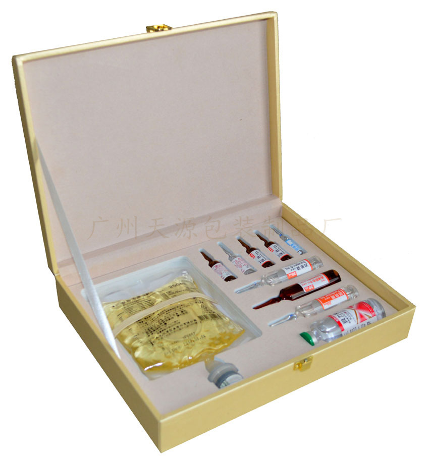 Factory wholesale Leather box PU The leather box Health products Packaging box