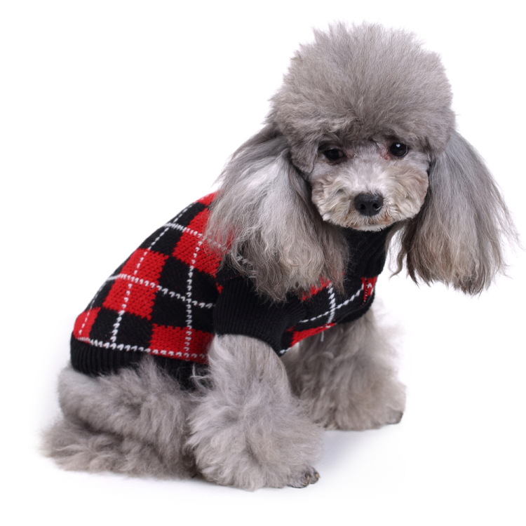 Simple Style British Style Polyester Plaid Pet Clothing display picture 3