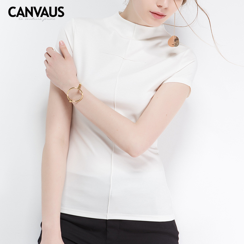 T shirt femme CANVAUS en Fibre de viscose - Ref 3315123 Image 2