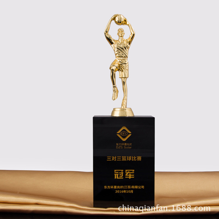 水晶奖杯定制 金属奖杯 篮球比赛创意奥斯卡小金人模特选美奖杯|ru
