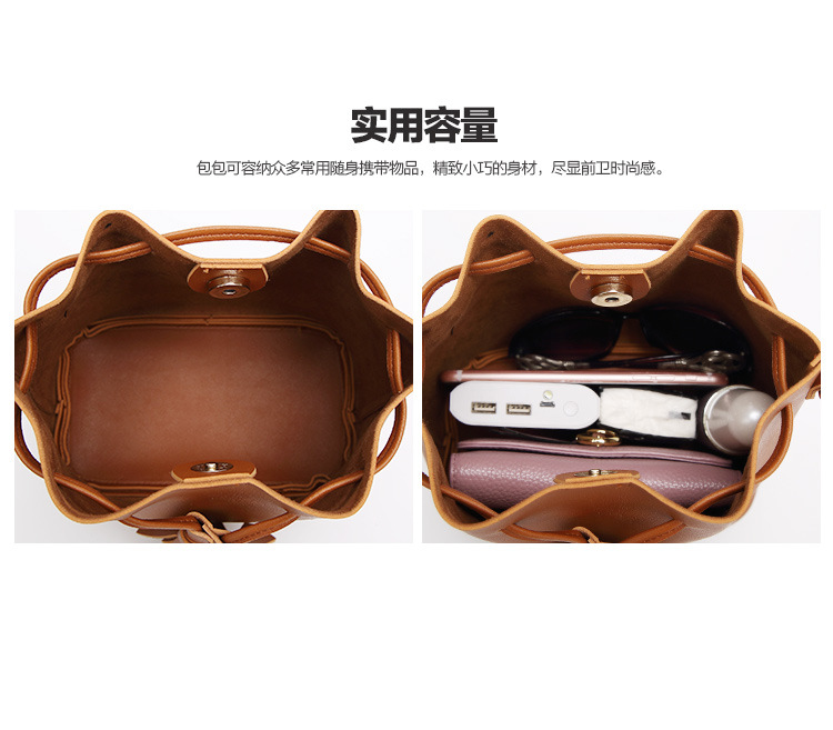 new fashion tassel bucket bag portable messenger shoulder bagpicture4
