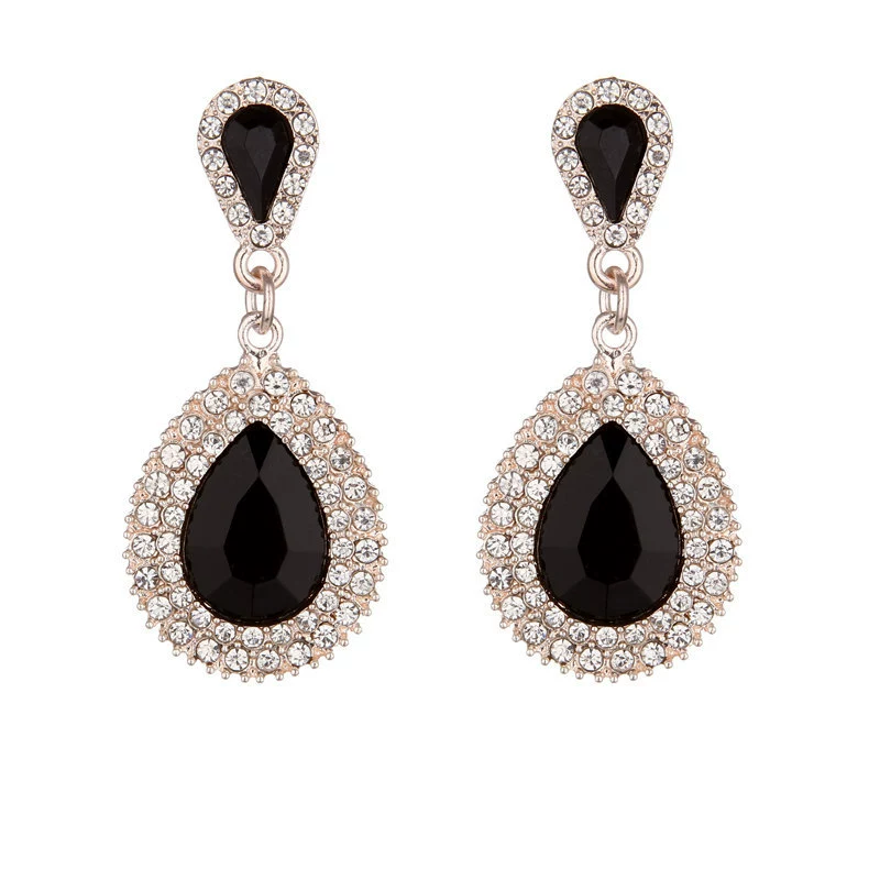 Ретро милые серьги, европейский стиль, инкрустированы diamonds