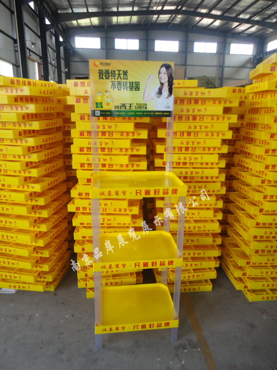【厂商】食用油组装陈列架5升油脂促销货柜菜籽油展览广告堆头