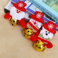Christmas gift bell ornament Santa Claus snowman reindeer figure hug bell hanging decoration Christmas tree decoration supplies