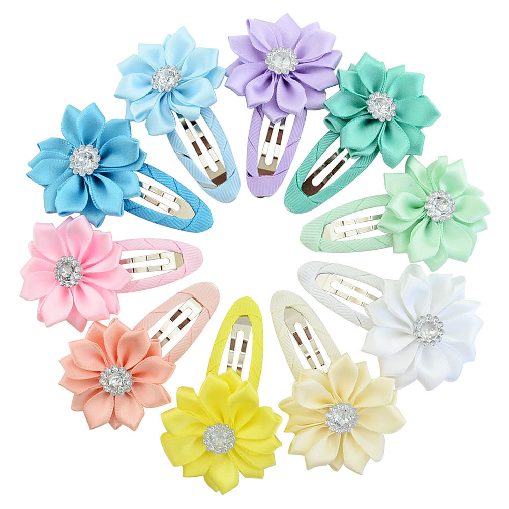 Fashion Children's Simple Ribbon Flower Hairpin Headwear display picture 3