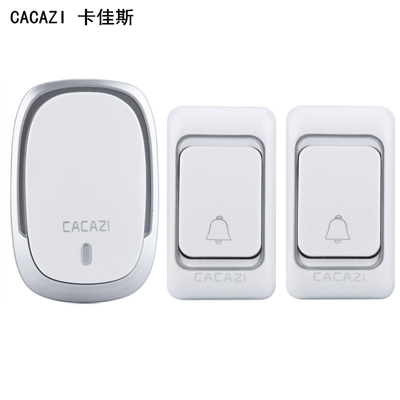 卡佳斯无线门铃二拖一不用电源 直流用电池 遥控 电子家用 呼叫器