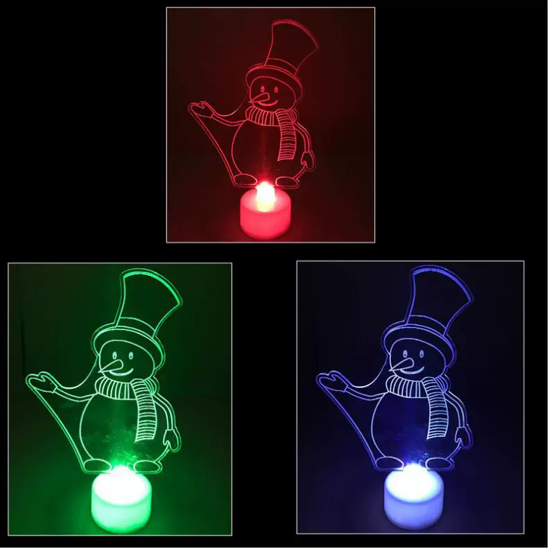 Подсветка LED с цветовой сменой, мигающие оптоволоконные рождественские мини-ёлки, ночник-подарок