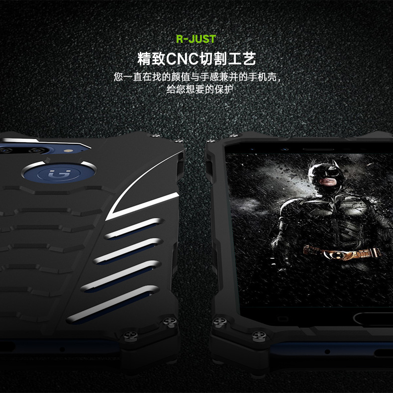 R-Just Batman Shockproof Aluminum Shell Metal Case with Custom Stent for Gionee S10