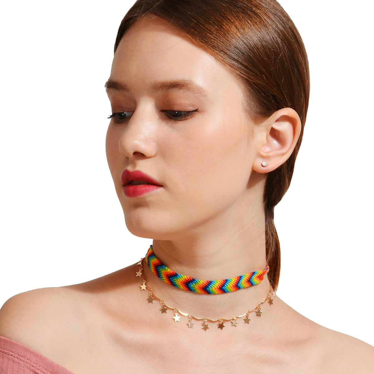 Occident and the United States alloy plating necklace (C2184 color)NHXR1473-C2184 color