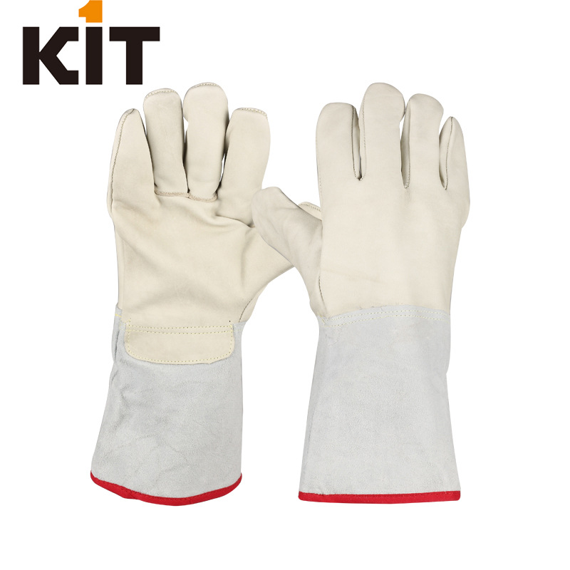 Full cowhide thickening Antifreeze Cold-resistant Hypothermia Gauntlet liquid nitrogen Cold storage Stations factory Operation Warm gloves