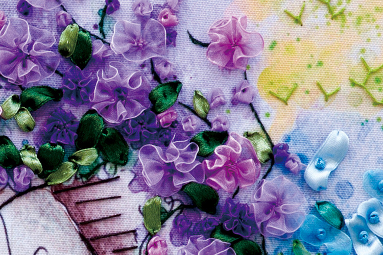 Oujin nianhua cinta bordado fábrica directa color impresión colgante pintura feliz esquina sala de estar entrada pintura decorativa