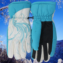 休闲运动型防雨防风太空棉滑雪手套 保暖 中学生冬天新款