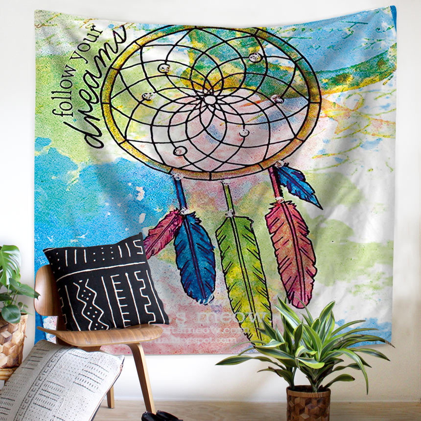 200x150cm Dream Catcher Hippie Tapestry Colorful Wall ...