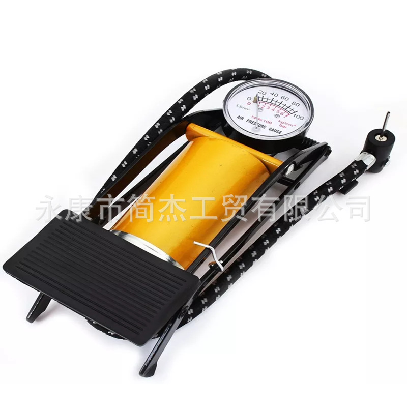 打气筒脚踏打气筒便携迷你脚踩打气筒自行摩托电动脚踩充气打气筒