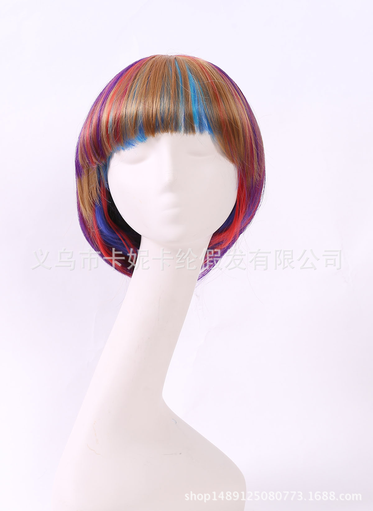 Bob estudiantes de cabello corto europeo y americano nuevo estilo de moda de color