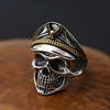 Men's accessory, retro ring, wholesale, silver 925 sample, on index finger