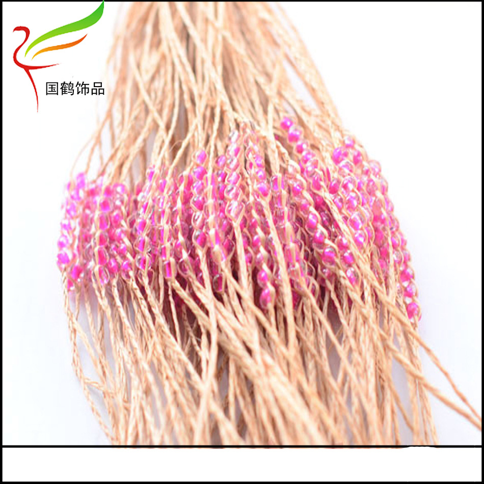 拉菲草6颗米珠手链11