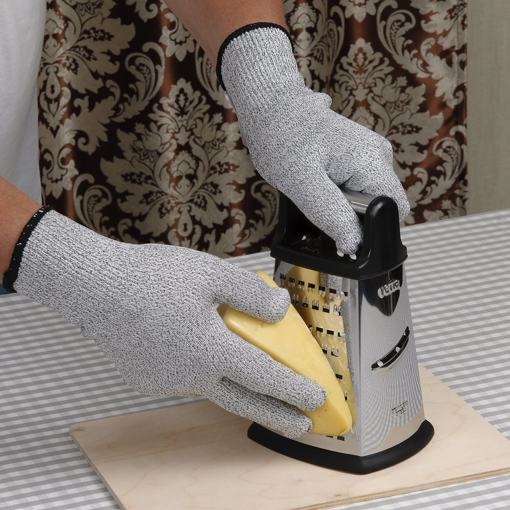 3级5级防割手套批发灰色成人 儿童防切割手套食品级屠宰木工劳保