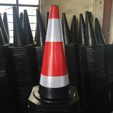 塑料路锥橡胶方锥反光锥路障连接杆安全交通锥桶禁止停车警示牌圆