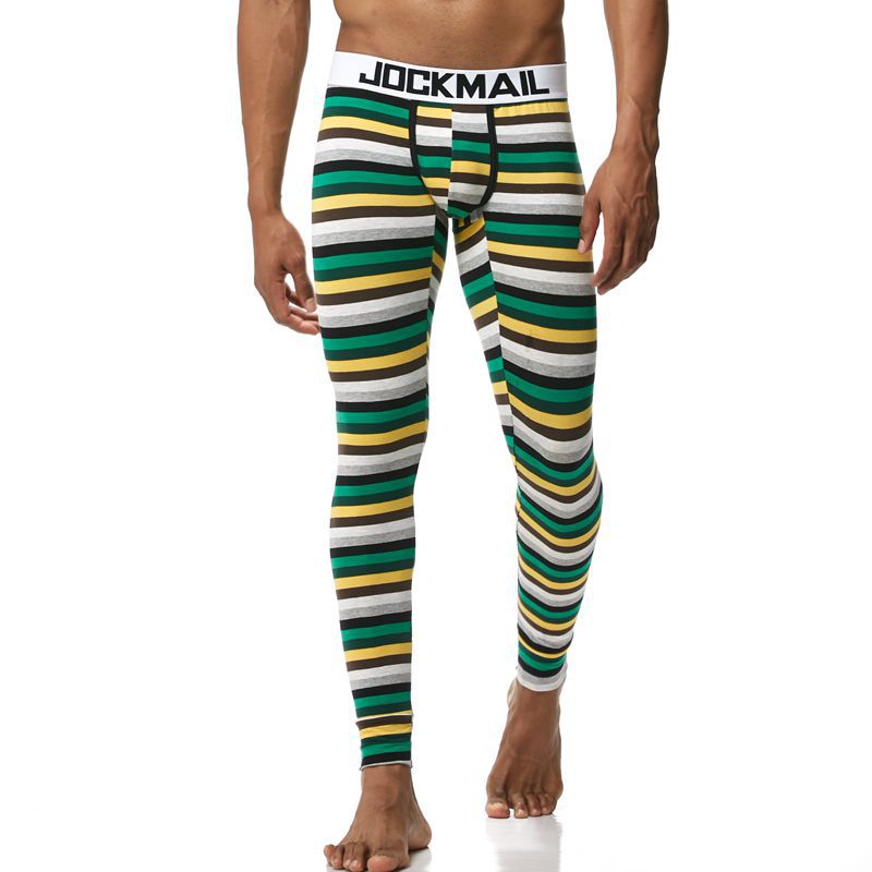 Pantalones calientes transfronterizos de los Hombres Calientes de JOCKMAIL delgados pantalones de algodón puro rayas U diseño convexo pantalones largos al por mayor JM1106