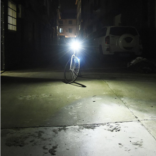 Bicycle light, mountain bike headlight, bright flashlight, USB charging, bicycle horn, bell, cycling equipment accessories