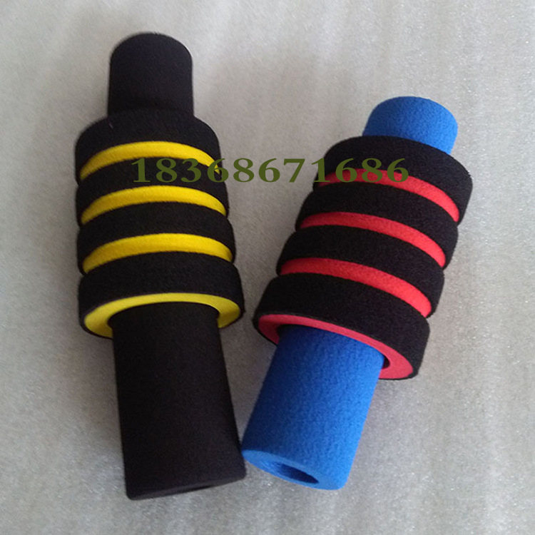 热销运动器材泡棉手把套 NBR双色海绵握把   防滑橡塑发泡管护手
