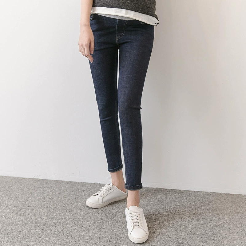 [Распродажа не поддерживает возврат] Брюки для беременных осенне-зимние брюки для беременных джинсы Узкие эластичные брюки для поддержки живота узкие